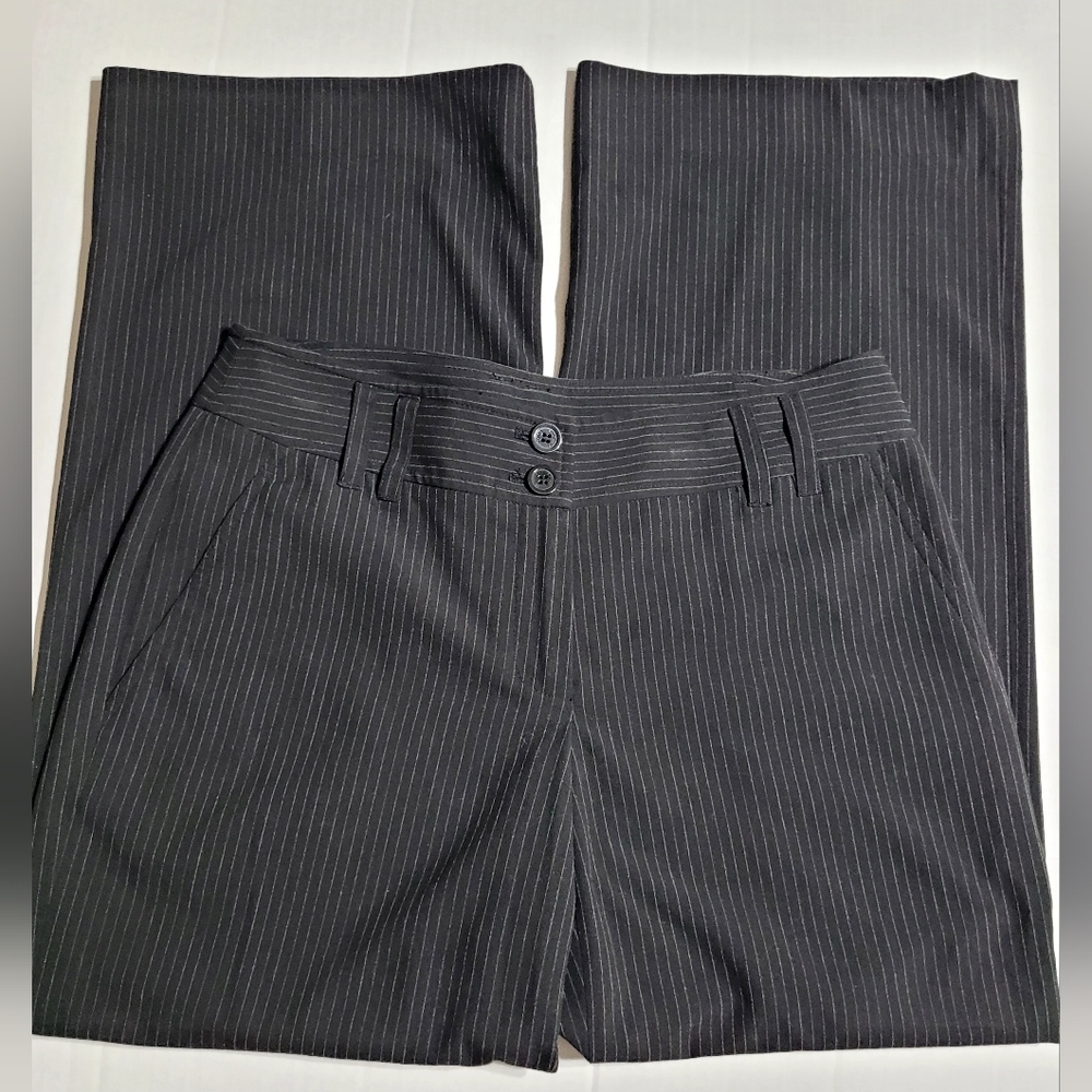 Michael Kors Pants Size 6  Black Striped Flare Career Dress Slacks